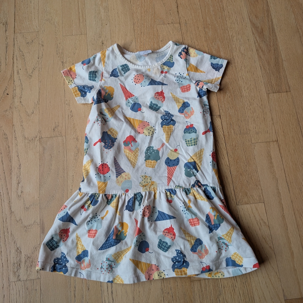 Polarn O. Pyret Ice Cream Print Kids Dress - Multicolor